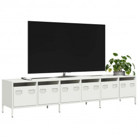 TV Cabinet White Cold-rolled Steel Large TV Cabinet Rec...