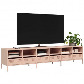 TV Cabinet Pink Cold-rolled Steel Large TV Cabinet Rect...