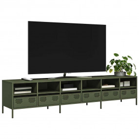 TV Cabinet Olive Green Cold-rolled Steel Large TV Cabin...