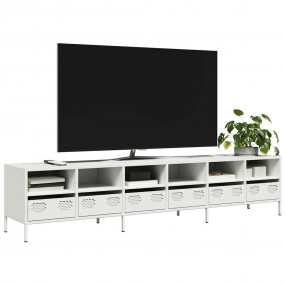 TV Cabinet White Cold-rolled Steel Large TV Cabinet Rec...