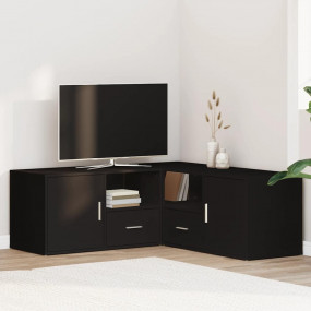 Corner Cabinet Black Engineered wood 78.7 x 15.7 x 17.7...