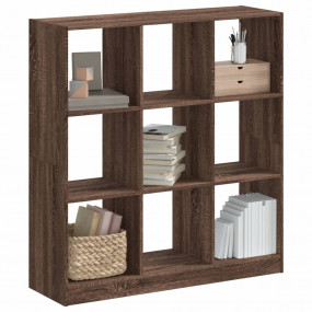 Bookcase Brown oak Engineered wood Compact Bookcase Rec...