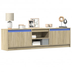 TV Cabinet Sonoma Oak Engineered wood, LED lights Large