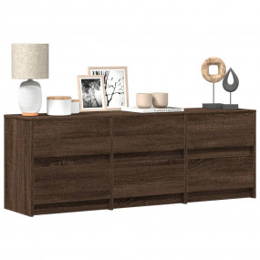 TV Cabinet Brown oak Engineered wood Medium TV Cabinet