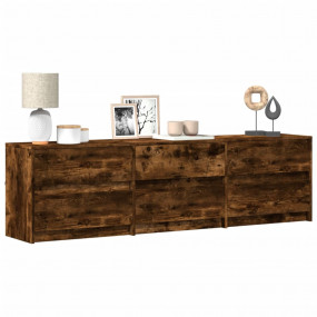 TV Cabinet Smoked oak Engineered wood Large TV Cabinet
