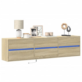 TV Wall Cabinet Sonoma Oak Engineered Wood Medium TV Wa...