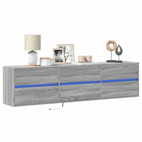 TV Wall Cabinet Grey Sonoma Engineered wood 70.9 in