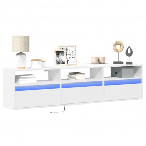 TV Wall Cabinet White Engineered wood 70.9 in long