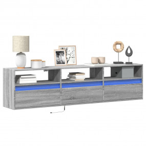 TV Wall Cabinet Grey Sonoma Engineered Wood 71 in Wide