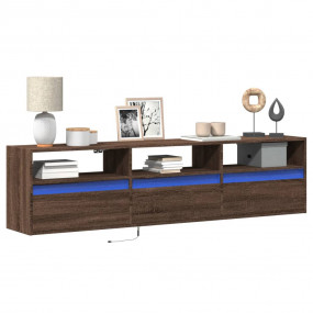 TV Wall Cabinet Brown Oak Engineered wood Large TV Wall...