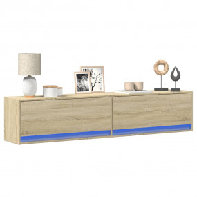 TV Wall Cabinet Sonoma Oak Engineered wood Large TV Wal...