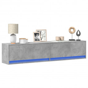 TV Wall Cabinet Concrete Grey Engineered Wood Large