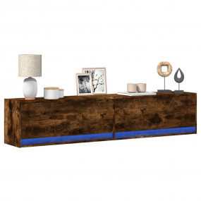 TV Wall Cabinet Smoked Oak Engineered Wood