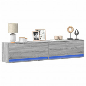TV Wall Cabinet Grey Sonoma Engineered Wood Large TV Wa...