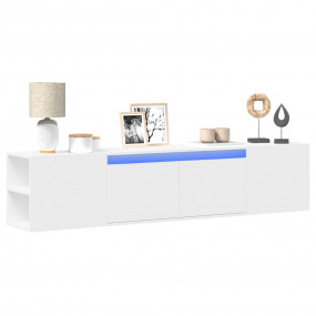 TV Wall Cabinet White Engineered Wood Large TV Wall Cab...
