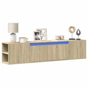 TV Wall Cabinet Sonoma oak Engineered wood 70.9 x 12.2 ...