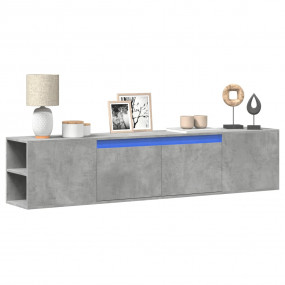 TV Wall Cabinet Concrete gray Engineered wood 71 in