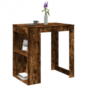 Bar Table Smoked Oak Engineered Wood 40.2 in x 27.6 in ...