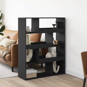 Bookcase Black Engineered Wood 39.4 x 13.0 x 49.4 in