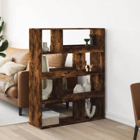 Bookcase Smoked oak Engineered wood Medium Bookcase Rec...