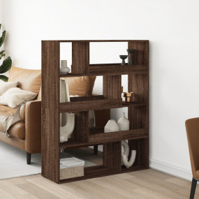 Bookcase Brown Oak Engineered Wood Medium Bookcase Rect...