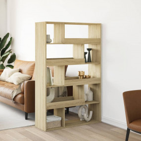 Bookcase Sonoma Oak Engineered Wood 39.4 x 13.0 x 61.6 ...