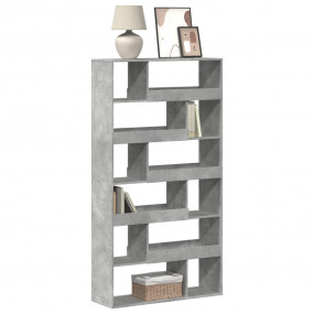 Bookcase Concrete Grey Engineered Wood 73.8 in height B...