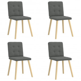 Dining Chair Set of 4 Dark Gray