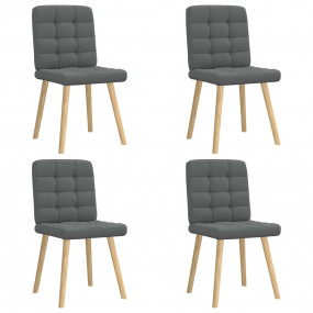 Dining Chair Set of 4 Dark Grey
