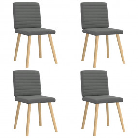Dining Chair Set of 4 Dark Grey