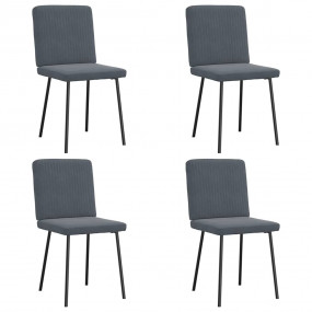 Dining Chair Set of 4 Dark Grey