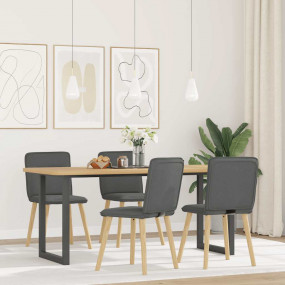 Dining Chair Set of 4 Dark Gray
