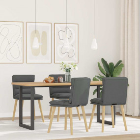 Dining Chair Set of 4 Dark grey