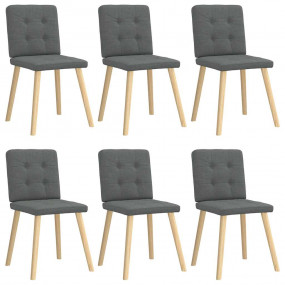 Dining Chair Set of 6 Dark Gray