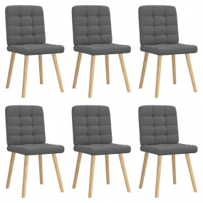 Dining Chair Set of 6 Dark Grey
