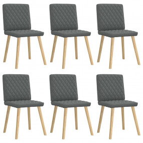 Dining Chair Set of 6 Dark Grey