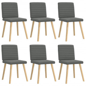 Dining Chair Set of 6 Dark Grey