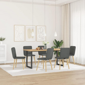 Dining Chair Set of 6 Dark Grey
