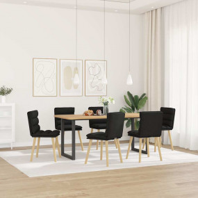 Dining Chair Set of 6 Black