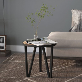 Tea Table Black and Yellow MDF and Powder-Coated Steel ...