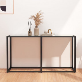 Console Table White marble Toughened glass Large Modern