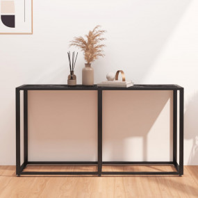 Console Table Black marble Tempered glass 55.1 x 13.8 x...