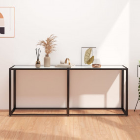 Console Table White marble Tempered glass, powder-coate...