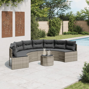 Garden Sofa Grey Poly Rattan Check dimensions Tough Gar...
