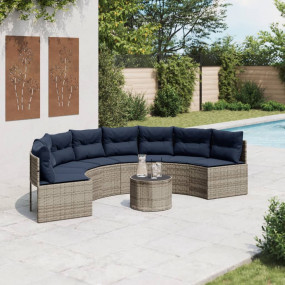 Patio Sofa Gray, Navy Blue