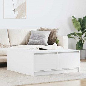Coffee Table White Engineered wood 39.4in x 39.4in x 15...
