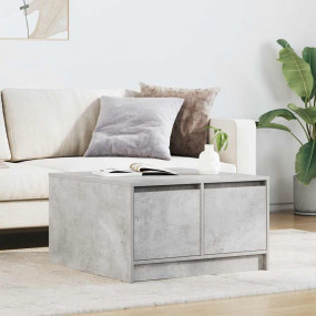 Coffee Table Concrete Grey Engineered Wood 27.8 x 27.6 ...