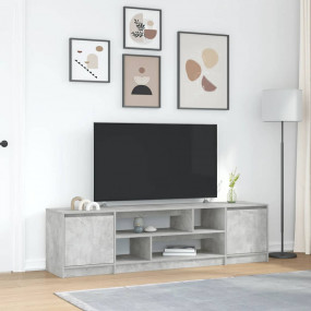 TV Cabinet Concrete grey Engineered wood Medium