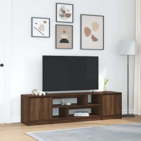 TV Cabinet Brown Oak Engineered Wood Large TV Cabinet