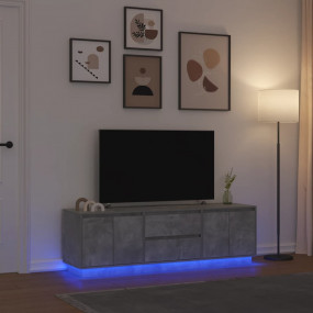 TV Cabinet Concrete grey Engineered wood 63.2 x 16.1 x ...